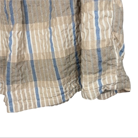 Free People Plaid High Rise Paperbag Tie Waist Shorts M - Picture 7 of 9